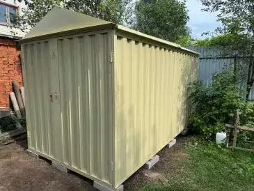 Хозблок для садового инвентаря в бежевом цвете в мкрн. Челюскинский, г. Мытищи, МО