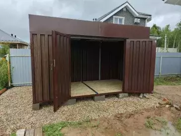 Хозблок для садового инвентаря в расцветке "под дерево" в дер. Бабаиха, Дмитровский г.о, МО