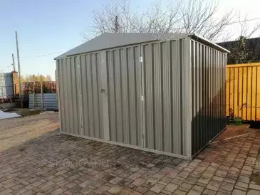 Хозблок для шин и хозяйственных принадлежностей в светлом сером цвете в дер. Бухлово, Киржачский р-н, Владимирская обл.